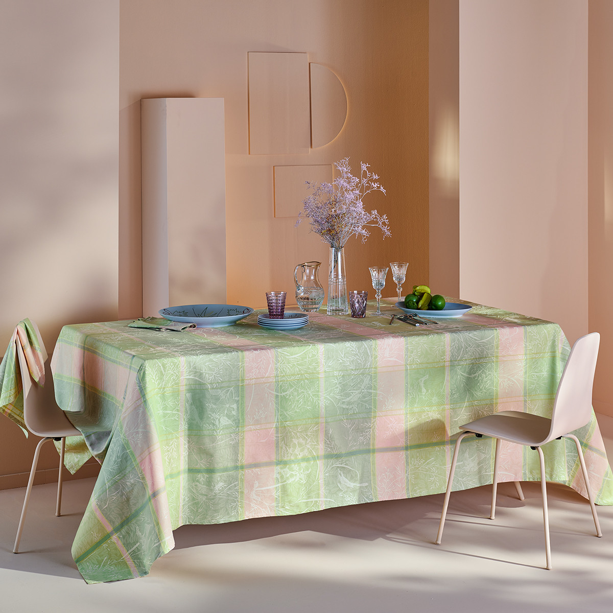 Nappe pur coton MILLE PRINTEMPS eclosion, GARNIER THIEBAUT
