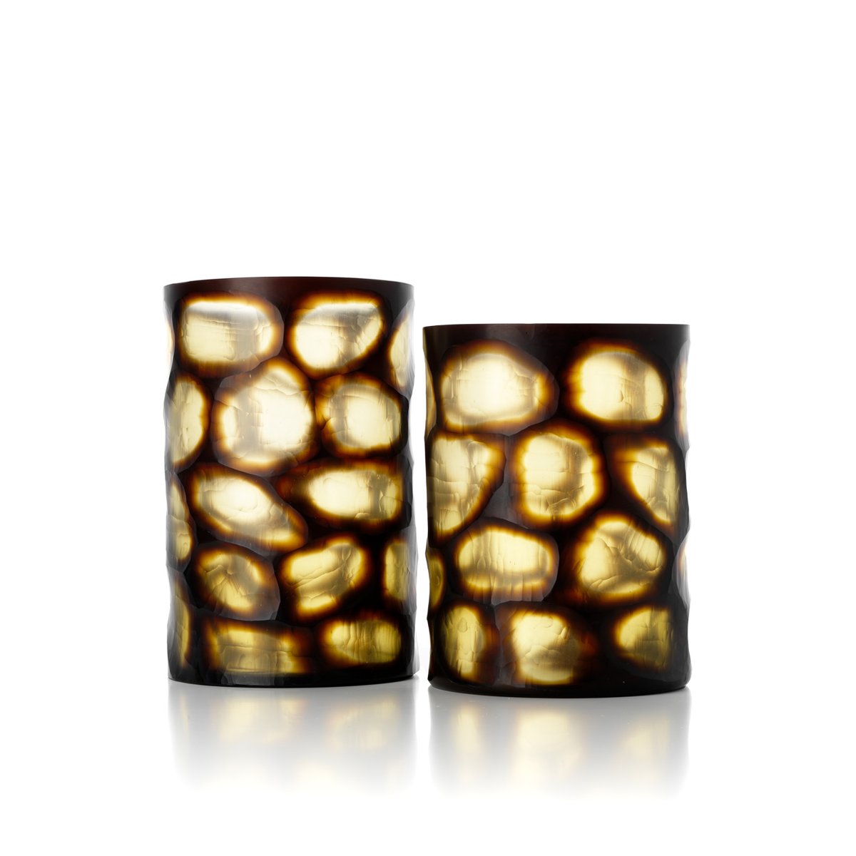 Vase VAGUE ambre foncé, BAZAR BIZAR