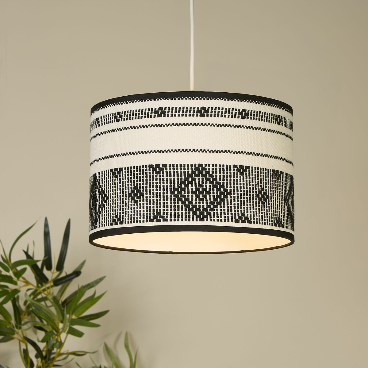 30cm Meriden Textured Shade black/white, SO'HOME