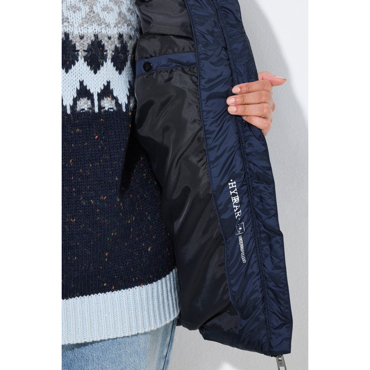 Veste matelassée HYPRAR, capuche amovible marine, ULLA POPKEN