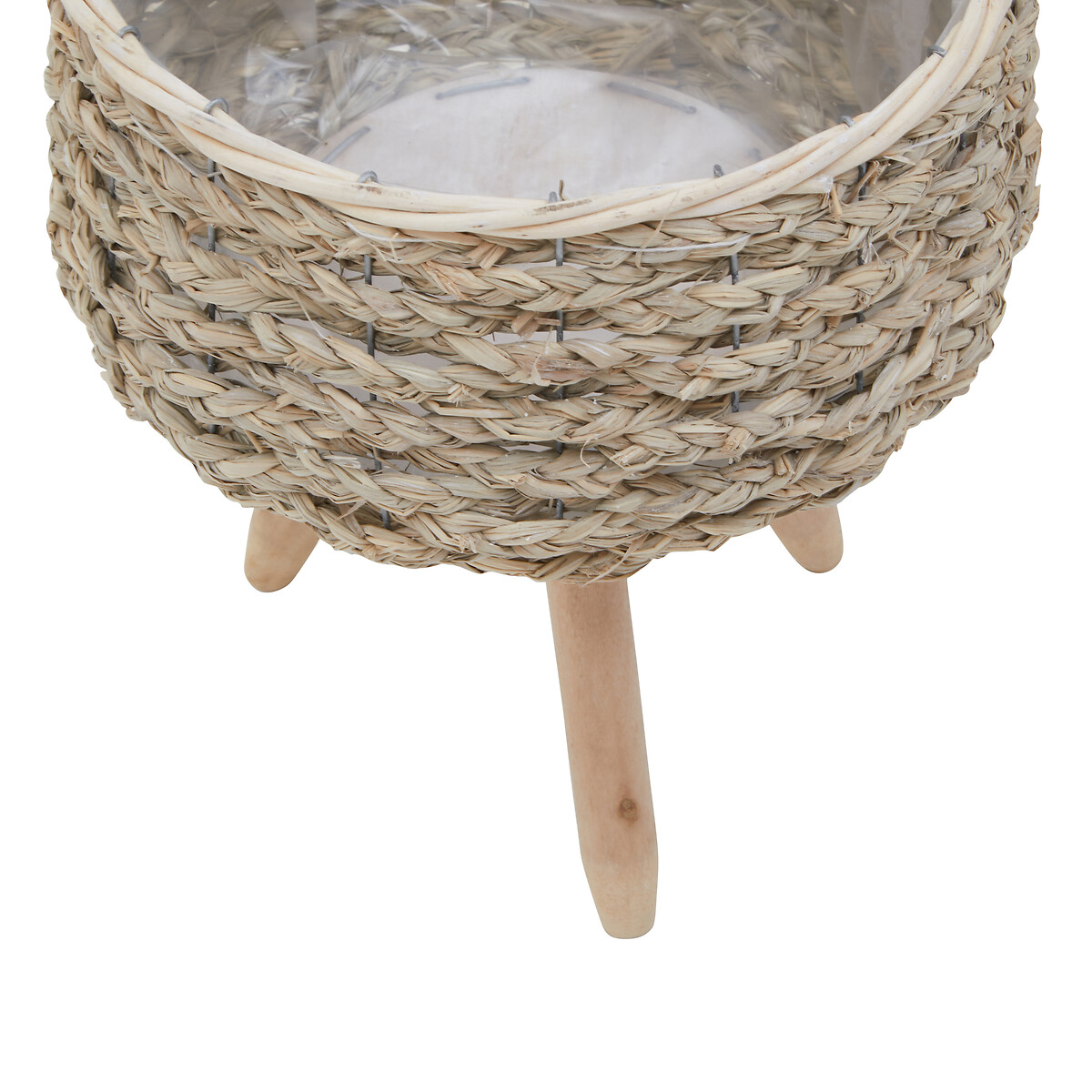 Set of 2 Natural Basket Planters natural, ÉDITÉ