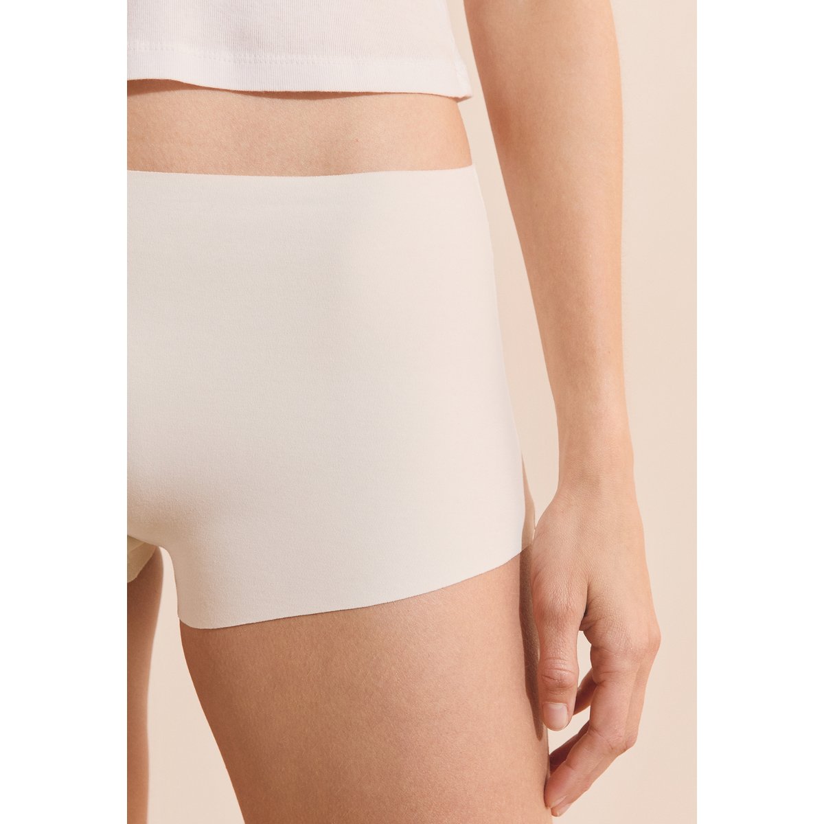 Short en coton INVISIBLE blanc, ETAM