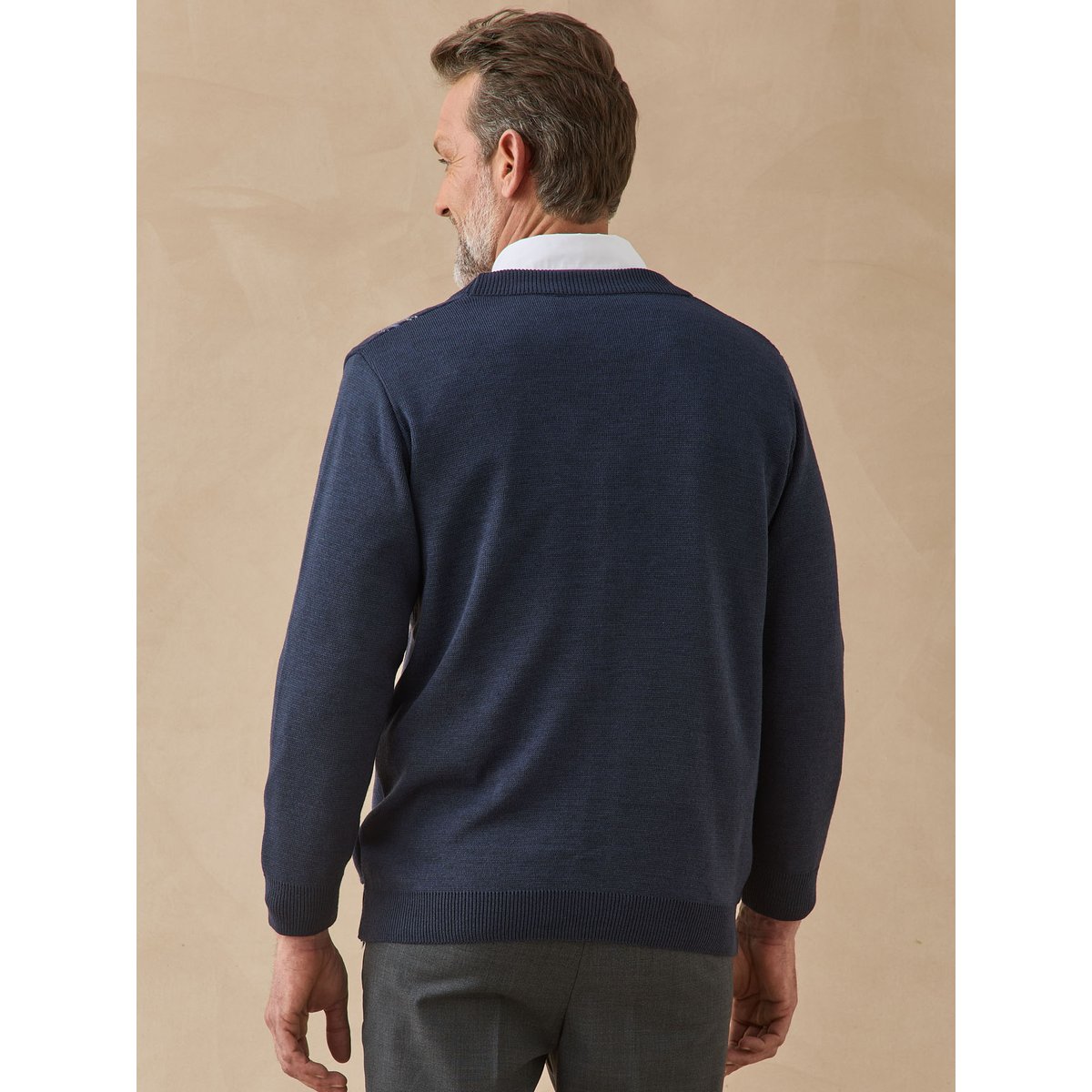 Gilet classique homme avec laine marine, DAXON