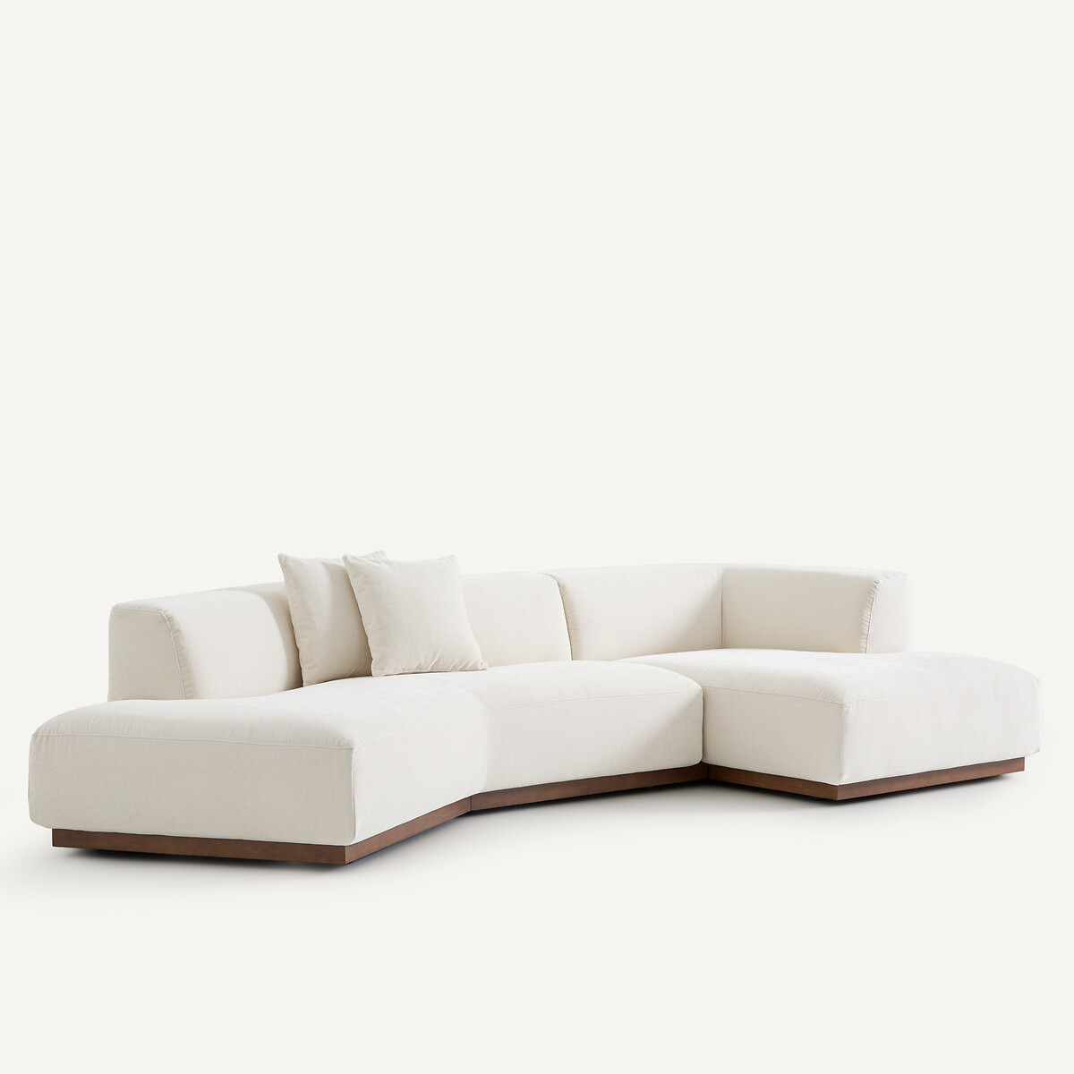 Angle droit ouvert velours chenille, Jacopo blanc, AM.PM
