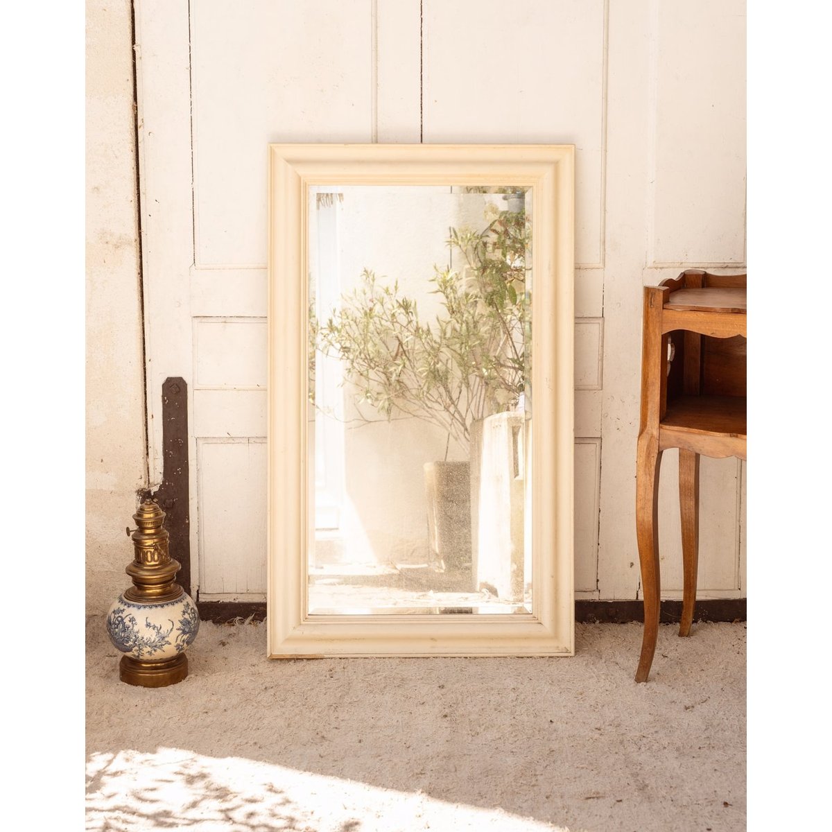 Miroir en bois beige Georges N°1350 - Bon état miroir, DEBONGOUT