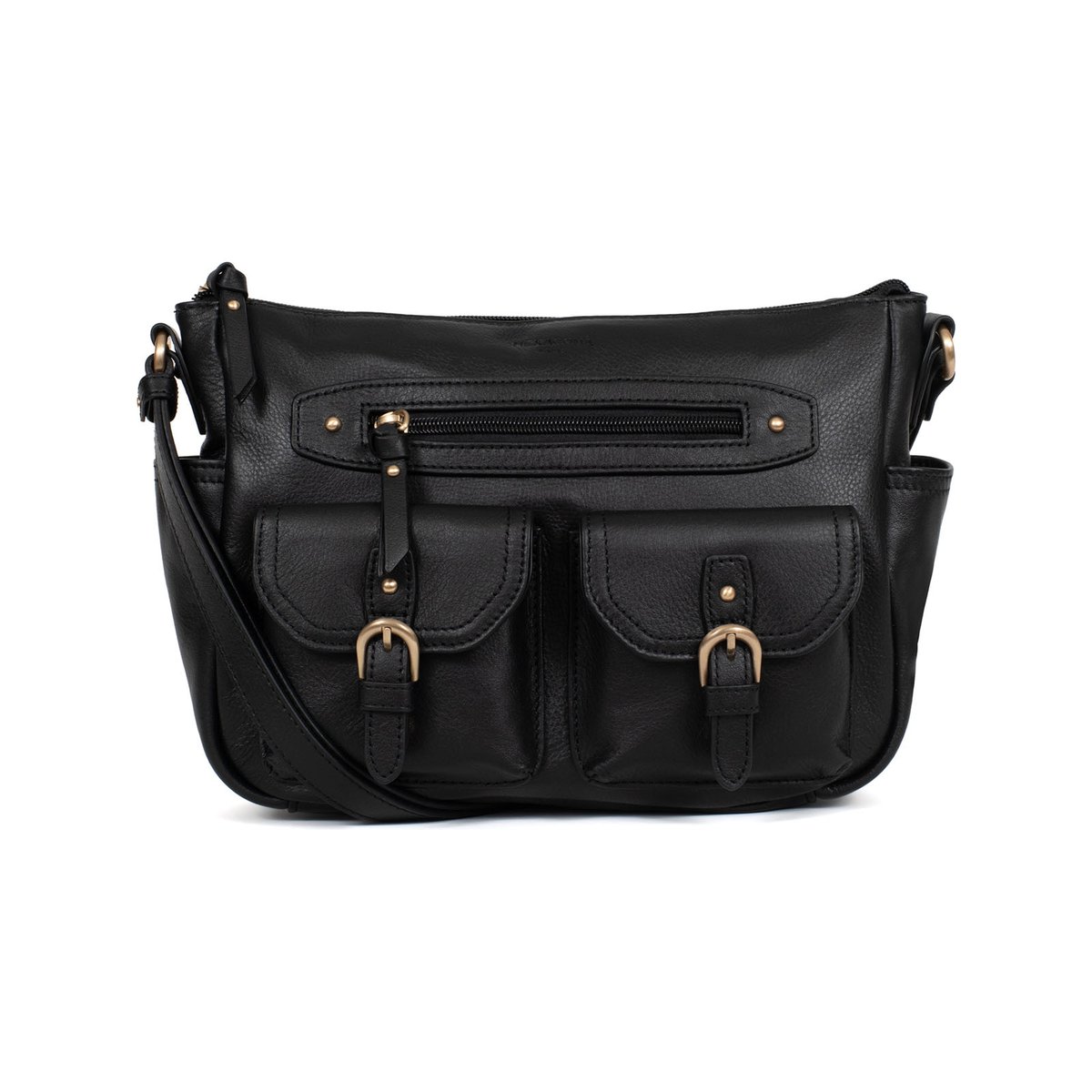 Sac porté travers TAIMA noir, HEXAGONA