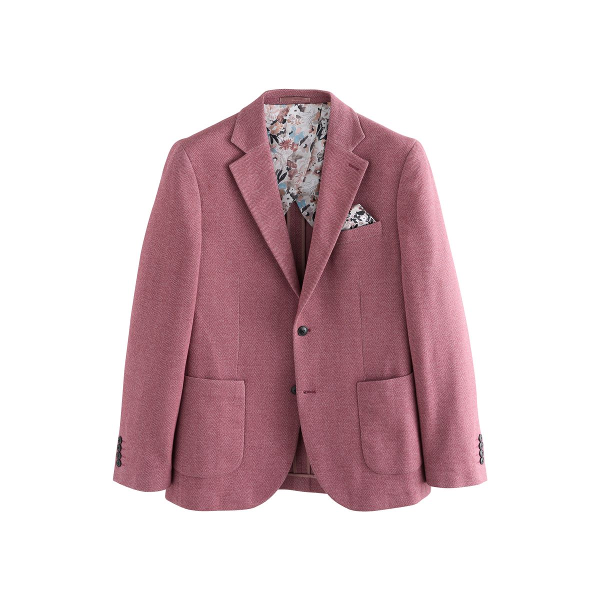 Blazer slim en jersey à chevrons rose, NEXT