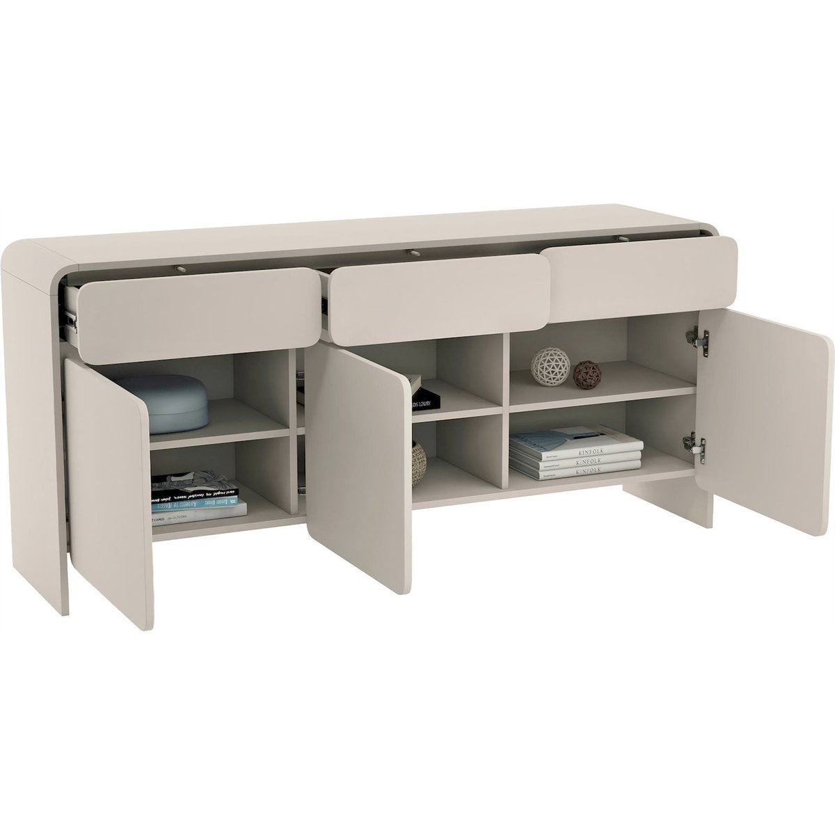 Commode 3 portes 3 tiroirs LUMMO cachemire, RECOLLECTION