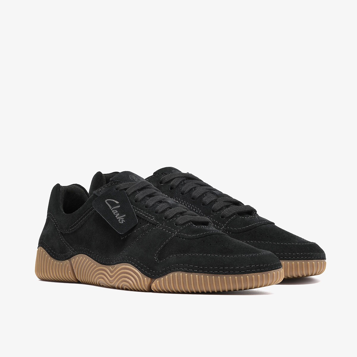 Baskets en cuir suède, SHARPHAM LACE noir, CLARKS
