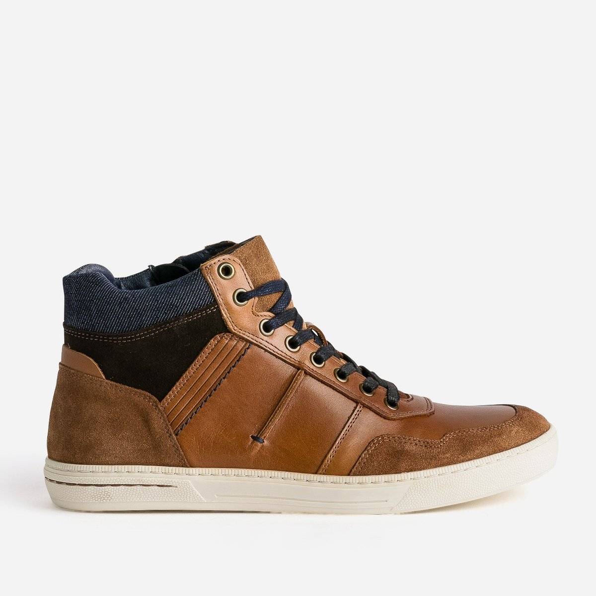 Basket en cuir DOMI cognac, ERAM
