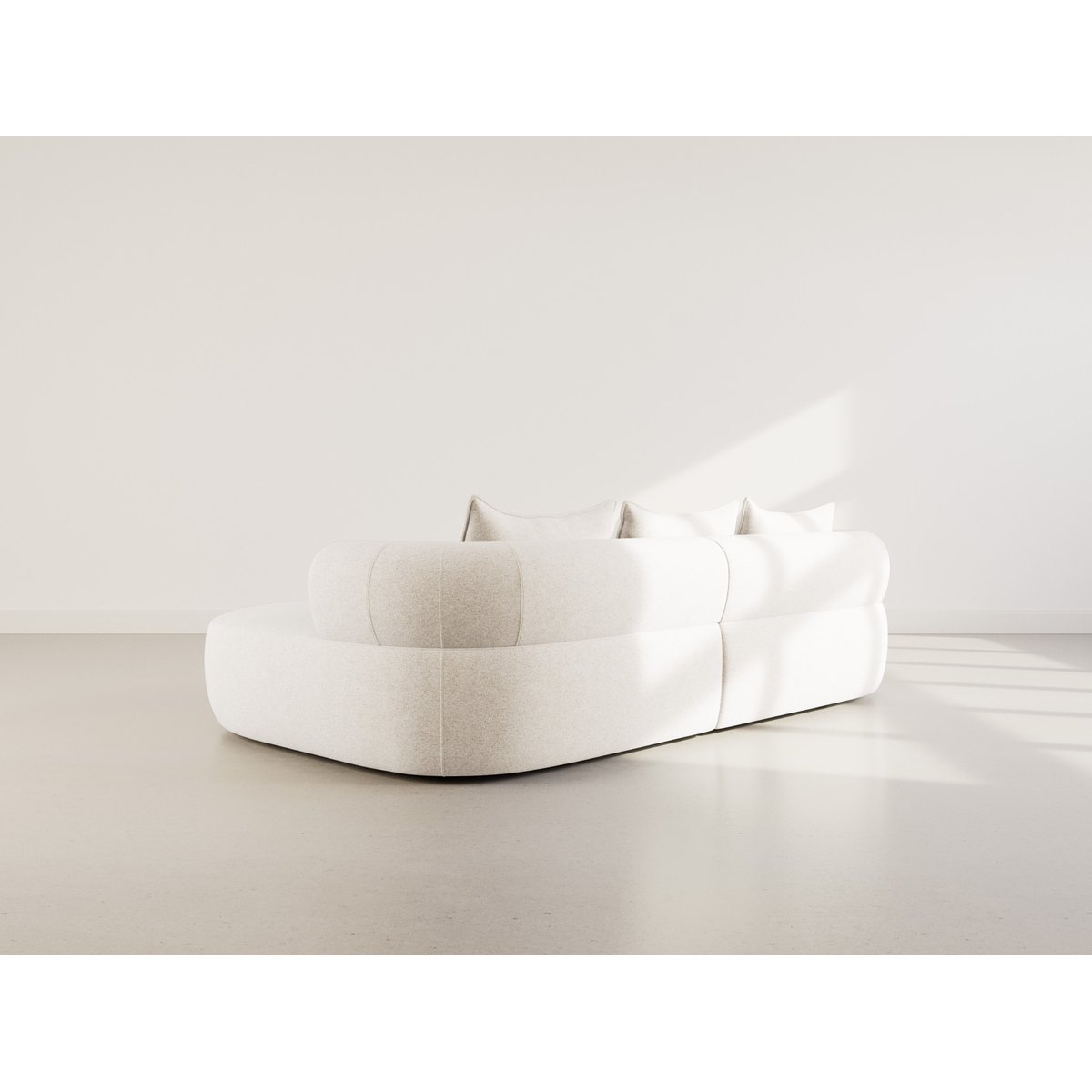 Canapé d'Angle droit 4 places - ANGELA beige, BEST MOBILIER