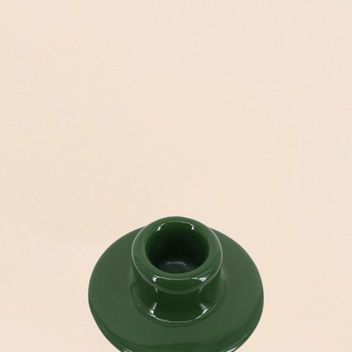 Bougeoir en céramique 22cm vert, ORNAMI