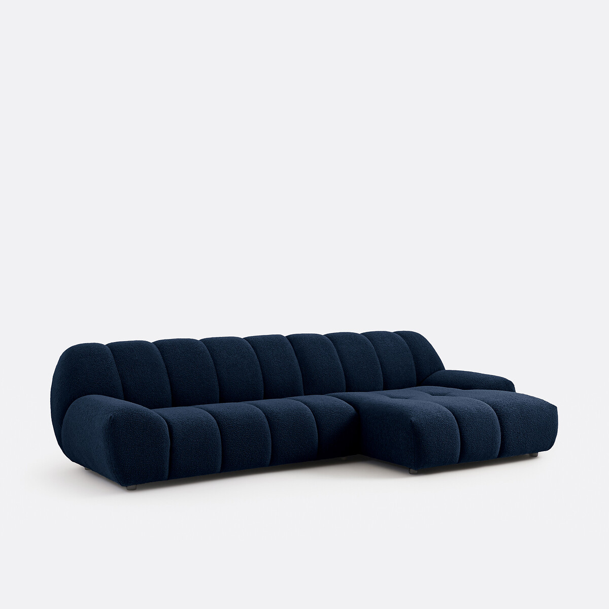 Rechthoekige bank, dikke badstof, Nuria blauw, LA REDOUTE INTERIEURS