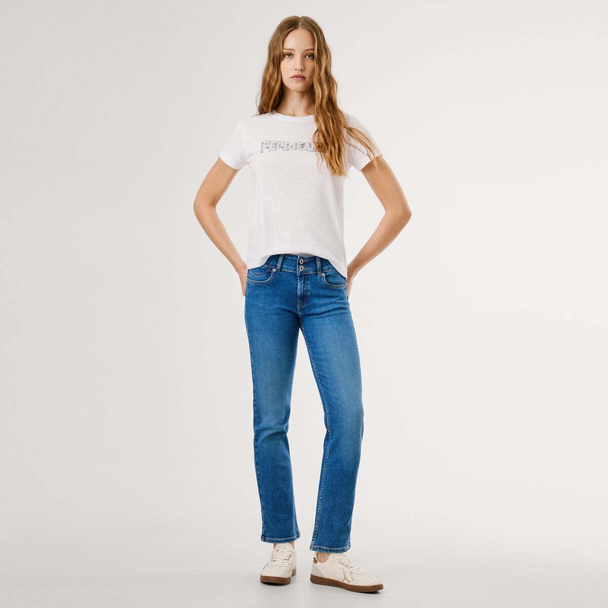 Jean Coupe Slim, Taille Moyenne - Gen faded azure powerflex, PEPE JEANS