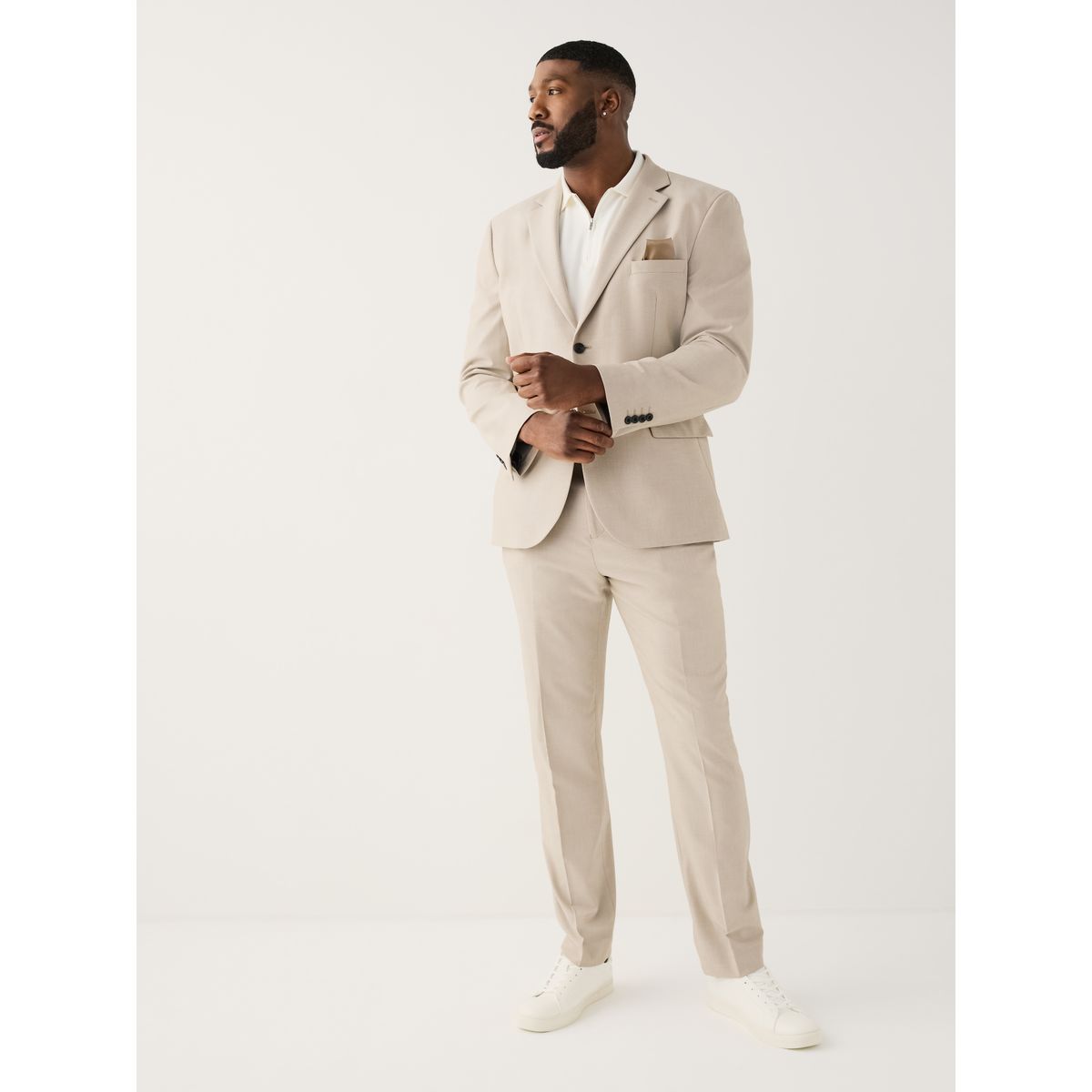 Veste de costume stretch motionflex naturel, NEXT