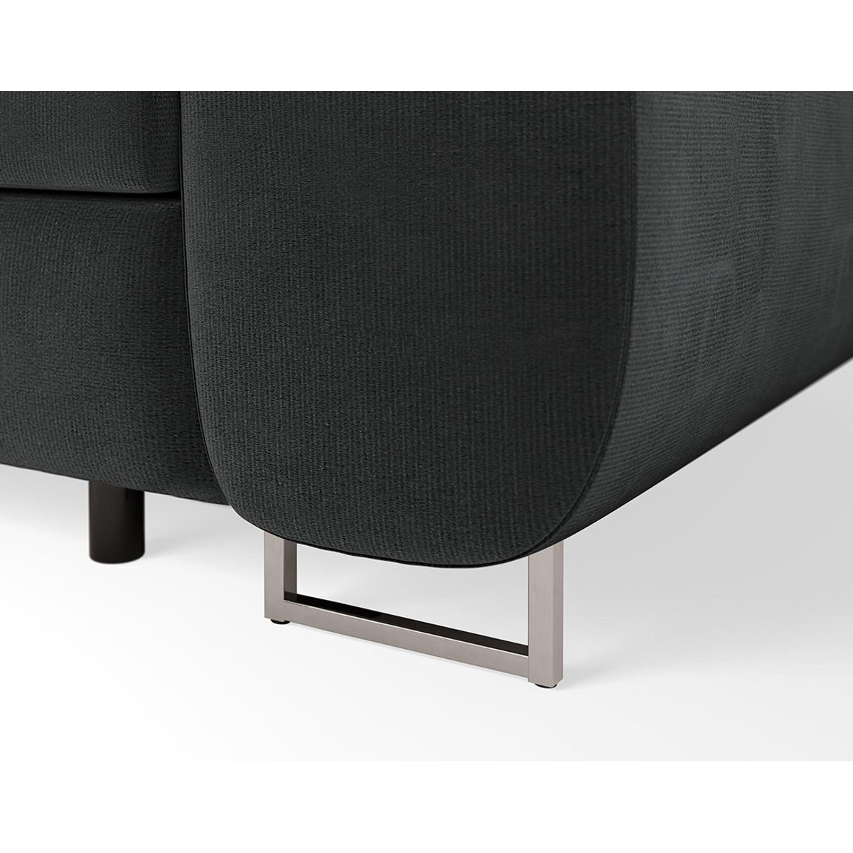 Canapé fixe 2 places - PABLO gris foncé, BEST MOBILIER