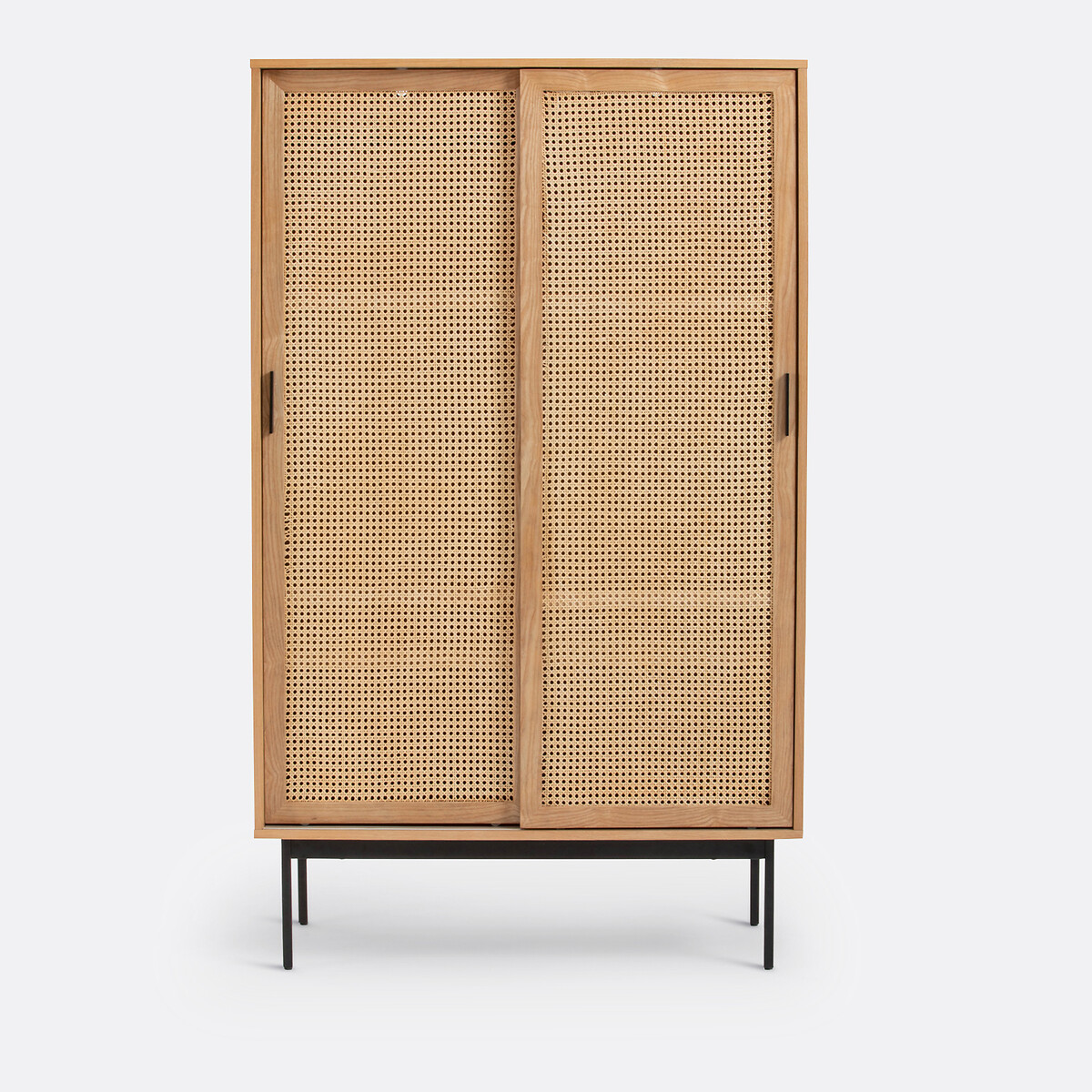 Armoire 2 portes coulissantes Waska naturel/noir, LA REDOUTE INTERIEURS