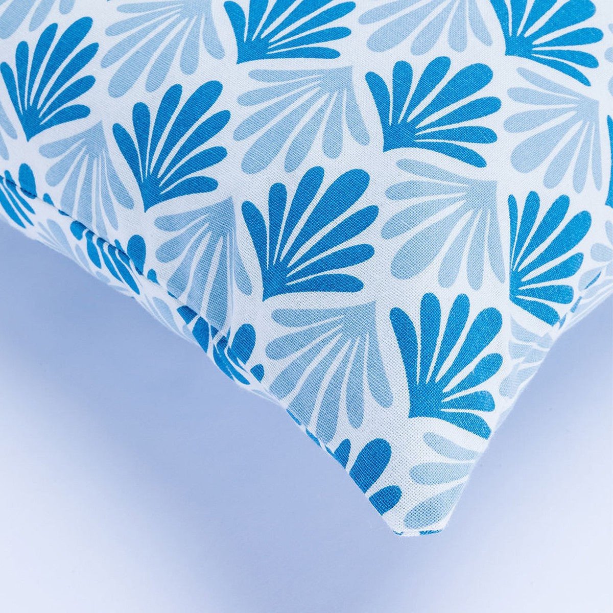 Housse de coussin d'extérieur coton PEACOCK bleu, FEBRONIE