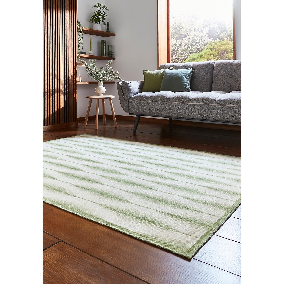 Kasuri Washable Rug sage, SCION