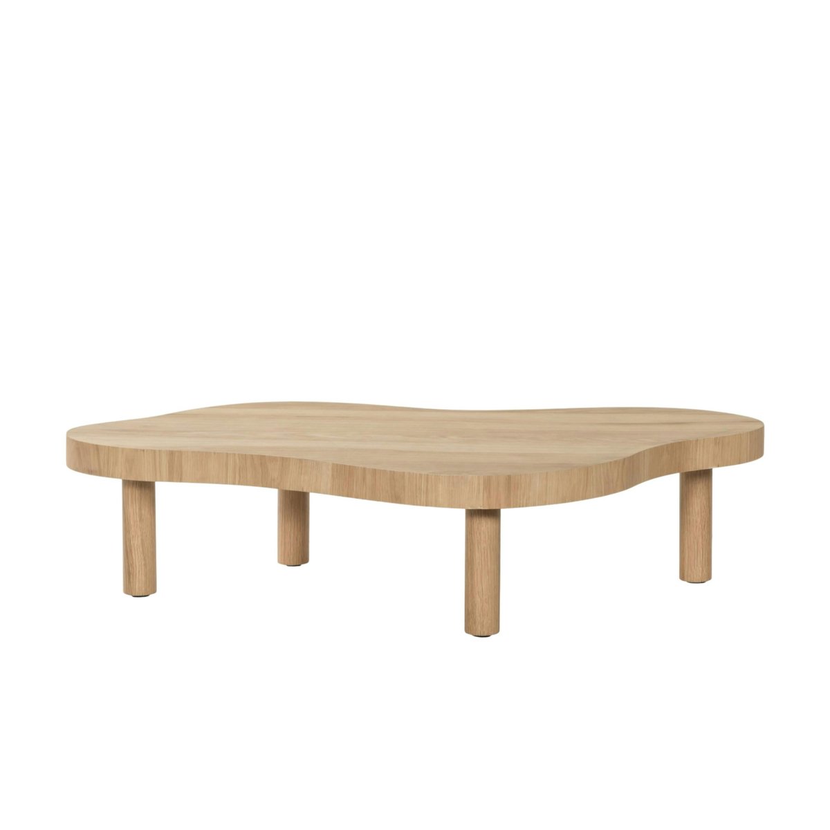 Table basse en chêne forme organique LOREN bois clair, PIER IMPORT