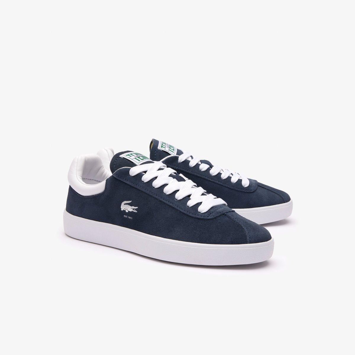 Sneakers Baseshot femme en cuir bleu-092, LACOSTE