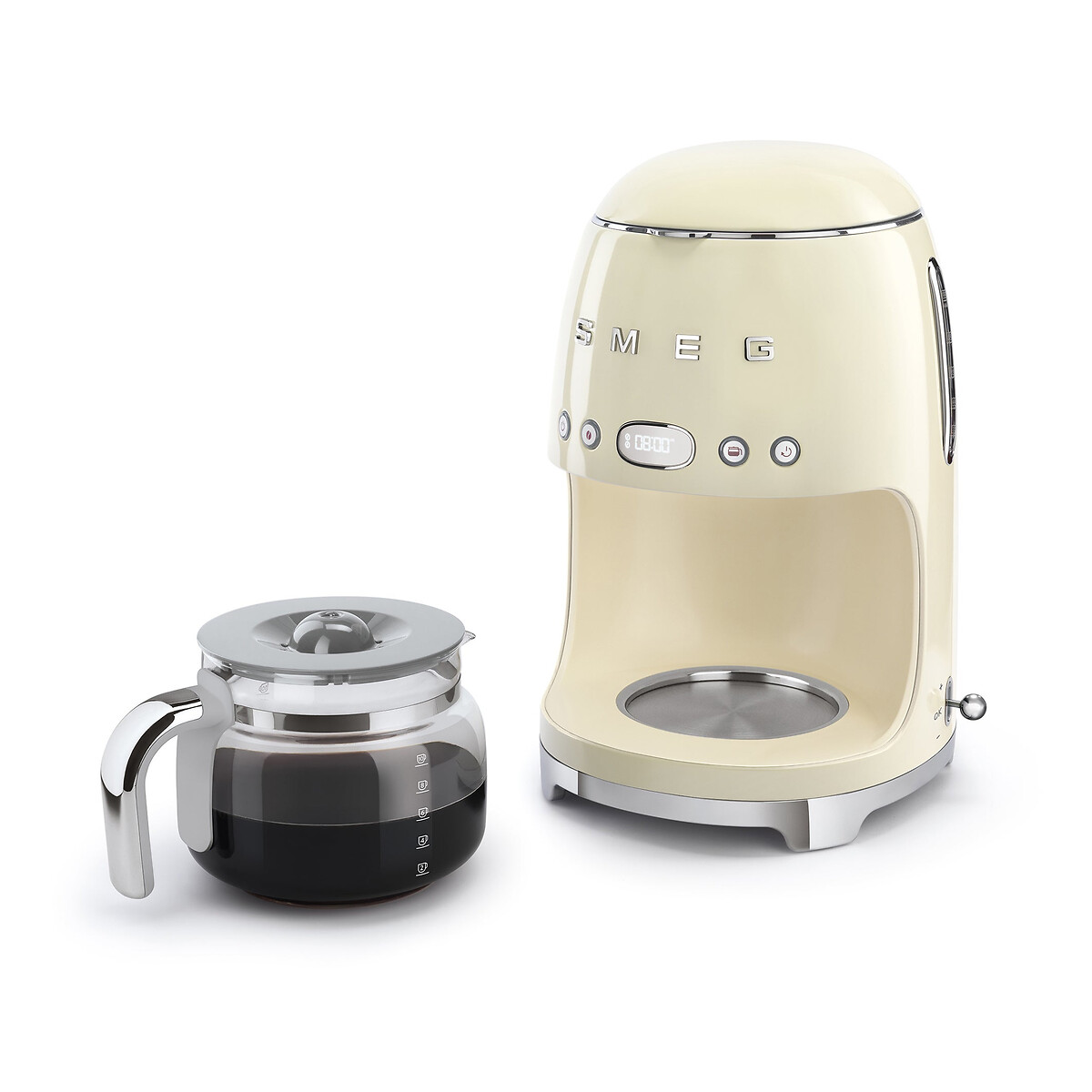 Machine à café filtre DCF02 crème brillant, SMEG