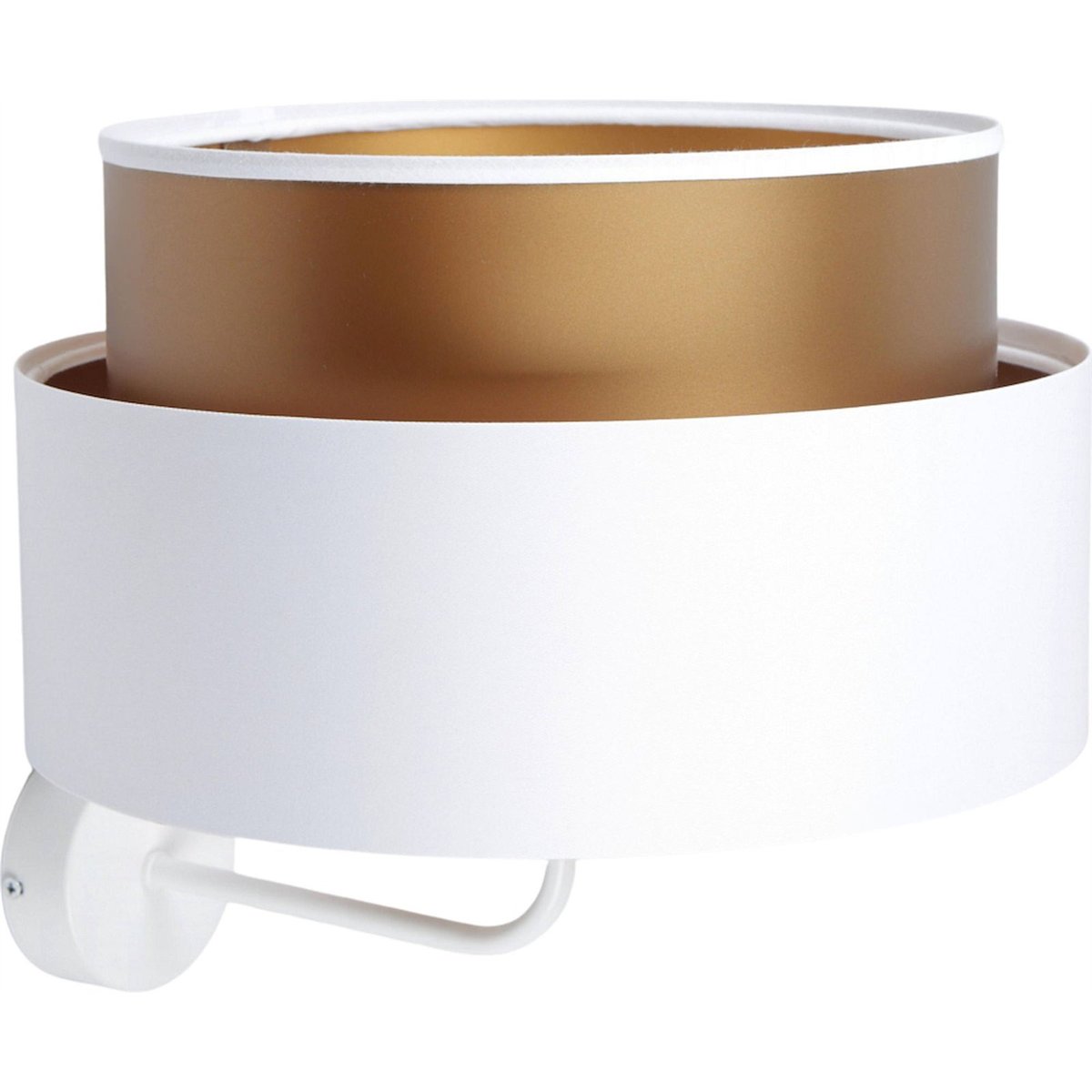Applique murale en tissu, DUO ELLEGANT blanc satin intérieur cuivre, BPS KONCEPT