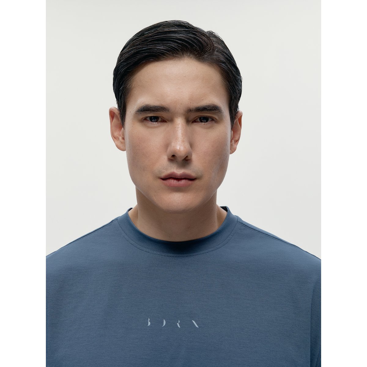 T-shirt de sport homme Fawn Manches courtes coupe oversize bleu gris tempête, BORN
