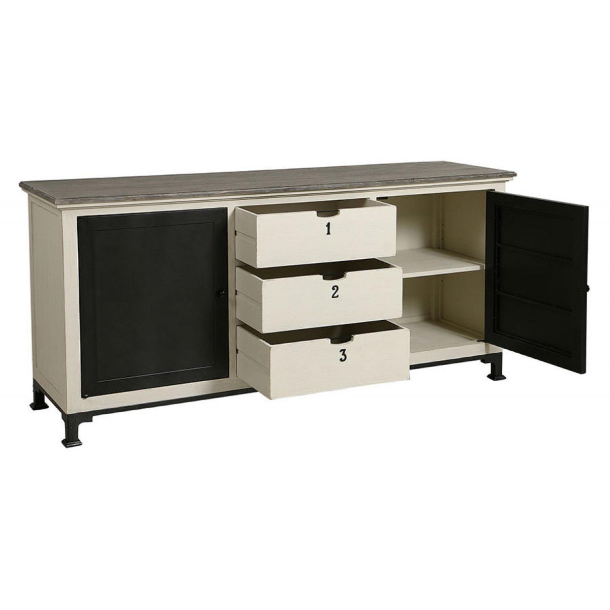 Buffet bas - OUESSANT blanc, INTERIOR'S