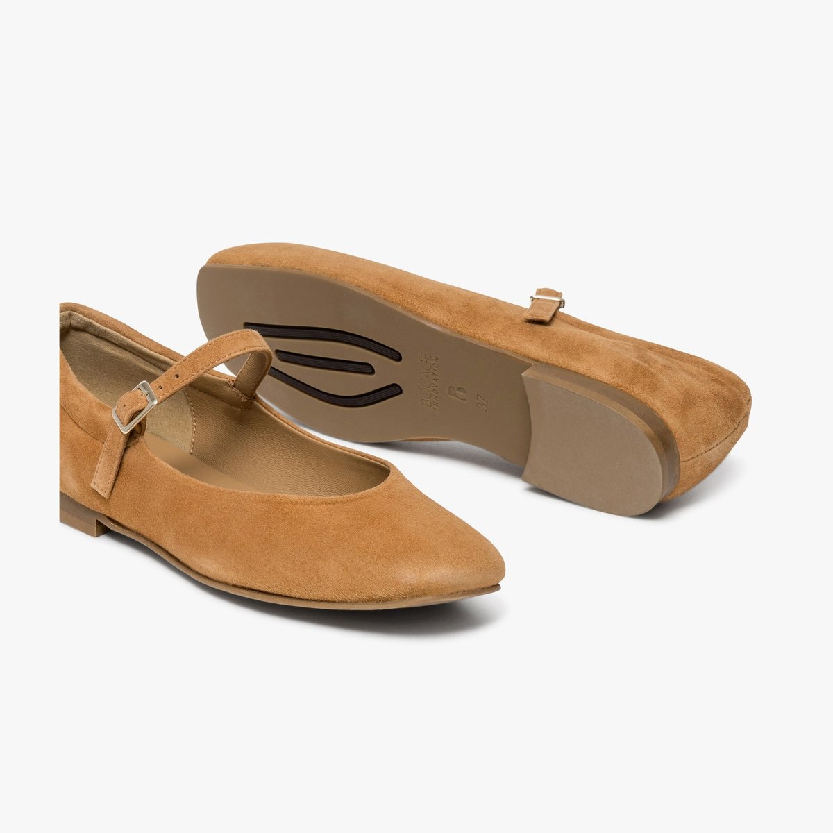 Ballerine en cuir BAILA cognac, BOCAGE