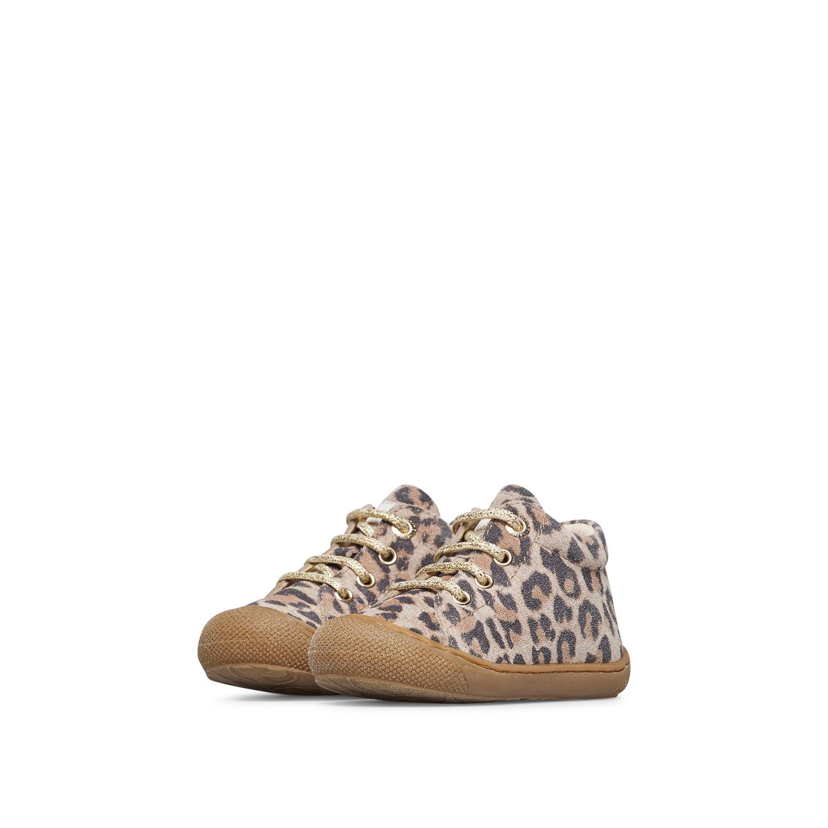 Chaussures premiers pas en suède imprimé léopard COCOON beige-, NATURINO