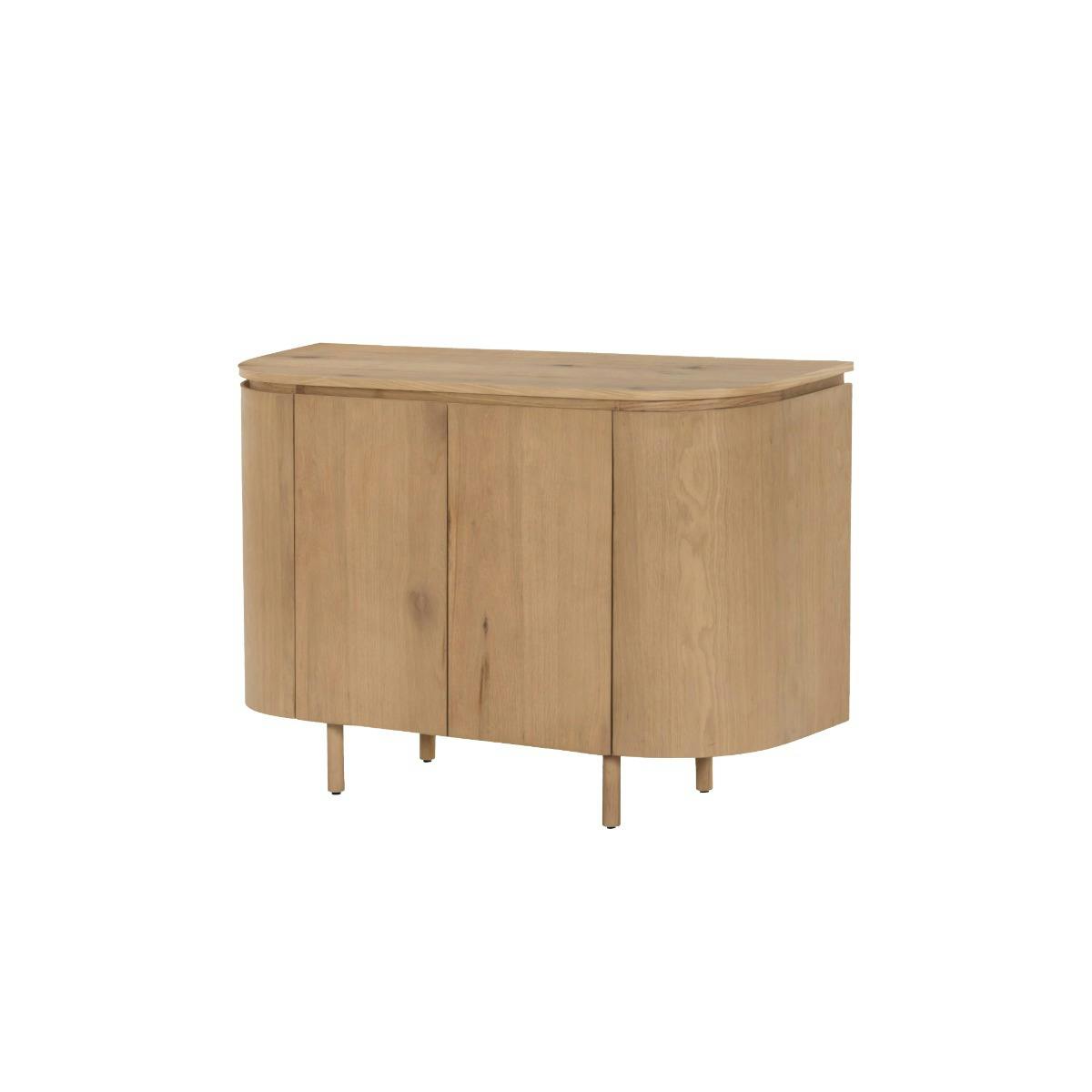 Buffet 2 portes en chêne, design moderne LOREN bois clair, PIER IMPORT