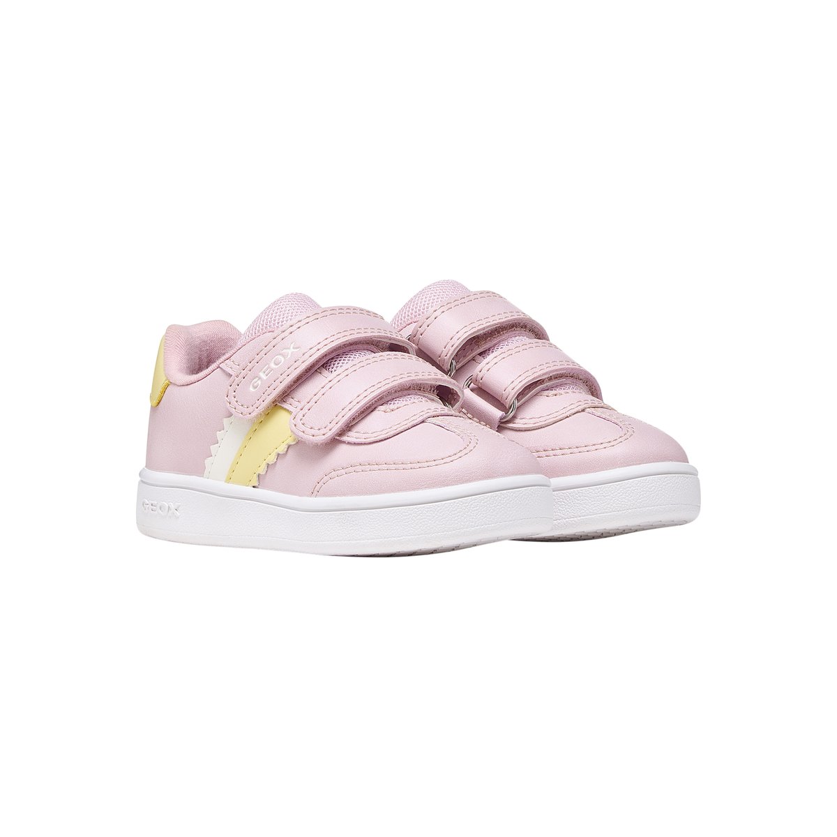 Basket à Scratch Eclyper rose/ jaune clair, GEOX