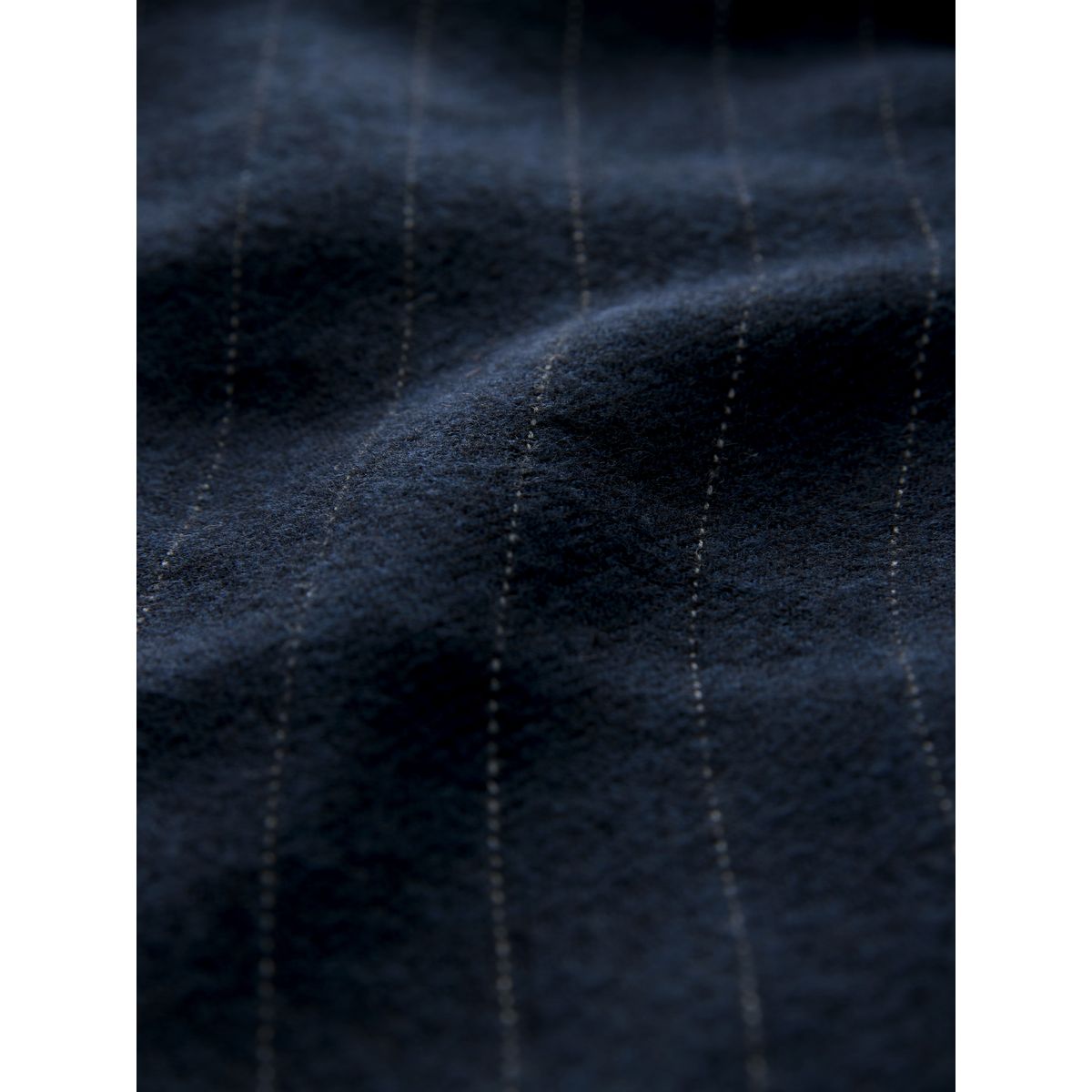 Chemise oxford manches longues rayée brossée bleu marine, NEXT