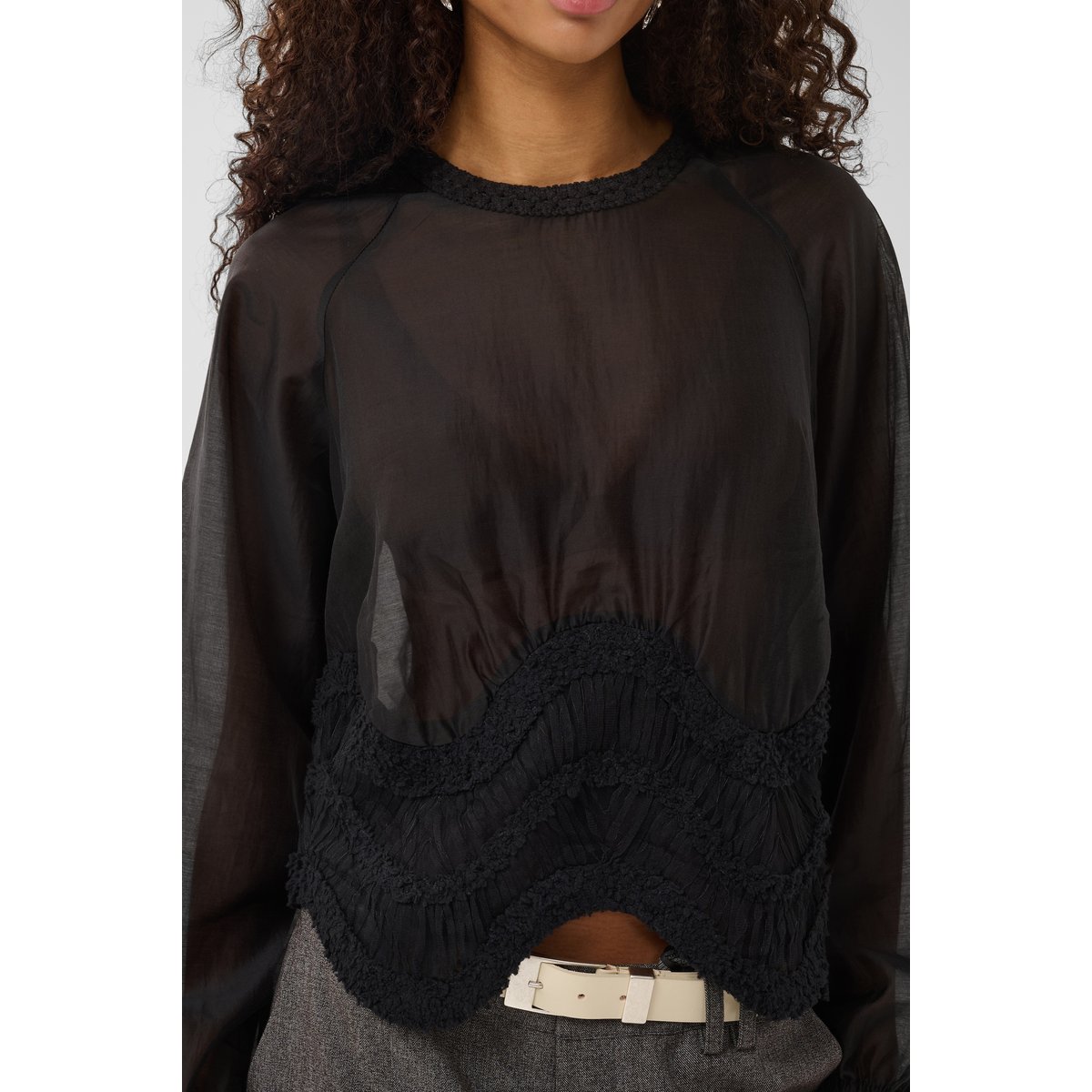 Blouse à manches longues noir meteorite, CULTURE