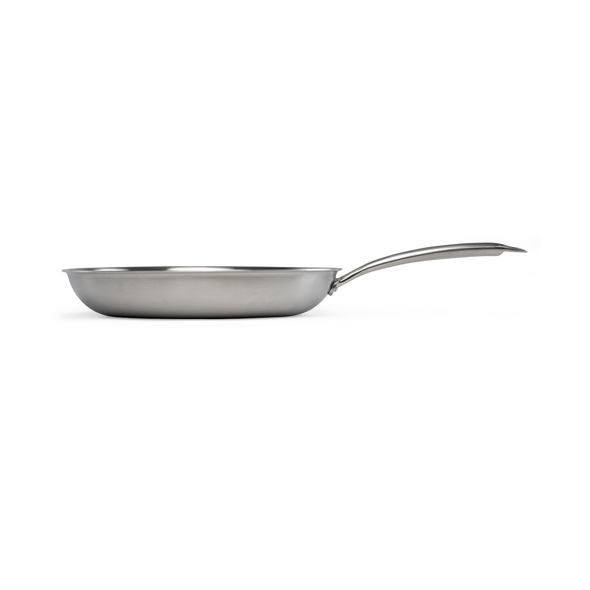 Poêle en acier inoxydable 28 cm BRIGADE couleur unique, LIVOO