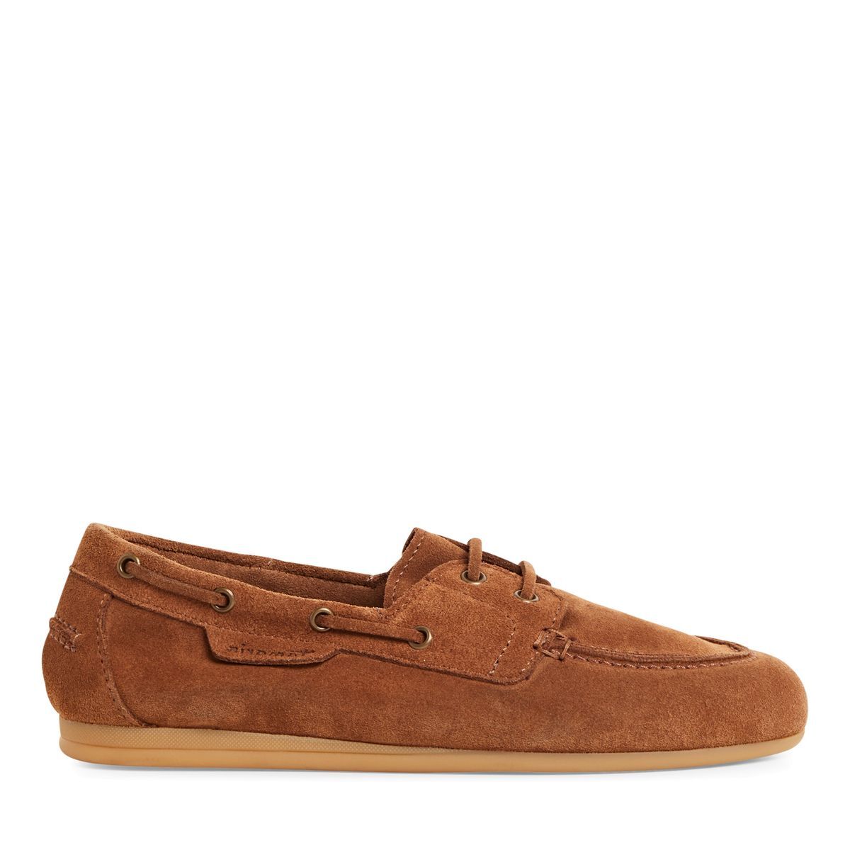 Chaussures bateau en cuir suédé cognac, TAMARIS