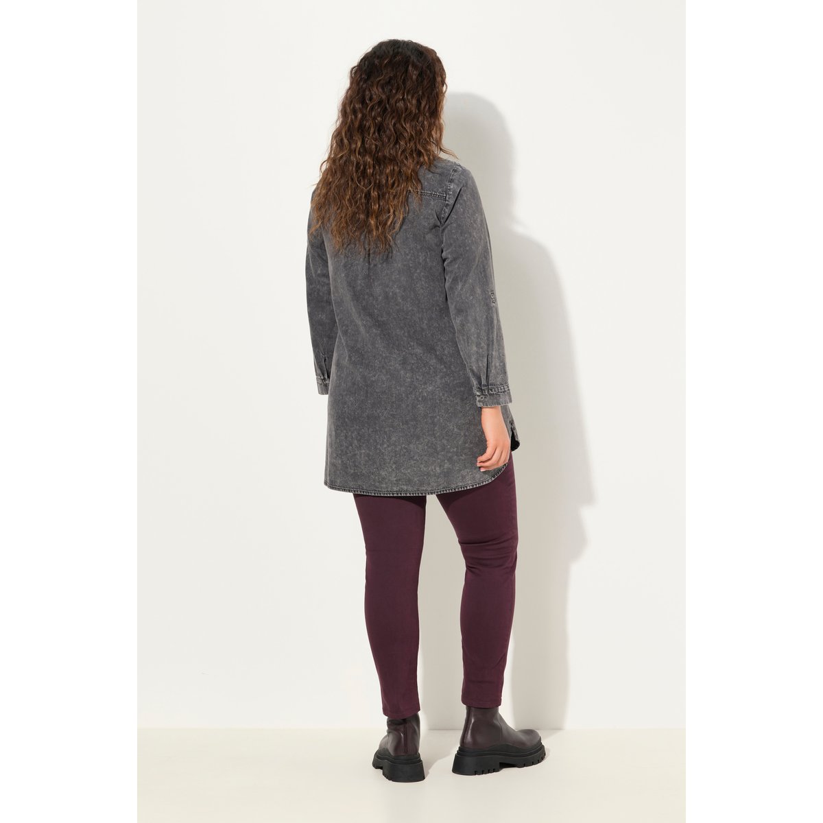 Chemise en jean évasée jean gris foncé, ULLA POPKEN