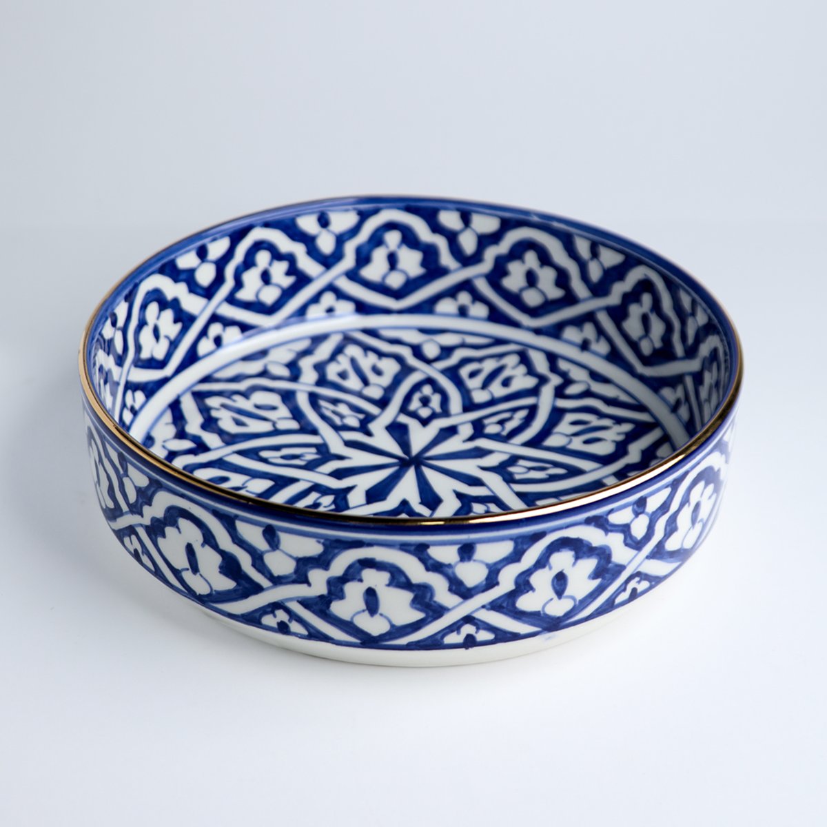 Plat de service droit FASSIA bleu majorelle, CHABI CHIC