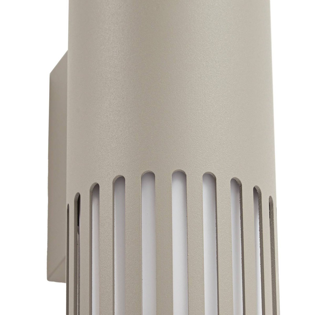 Applique extérieure en métal moderne gris pierre, opale, LINDBY