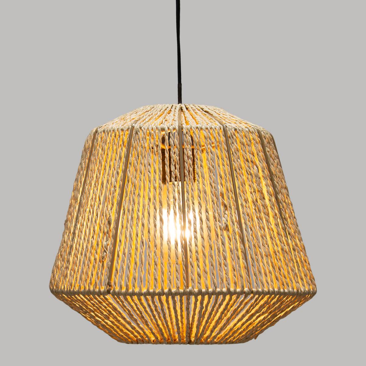 Suspension corde tressée JILY beige, ATMOSPHERA