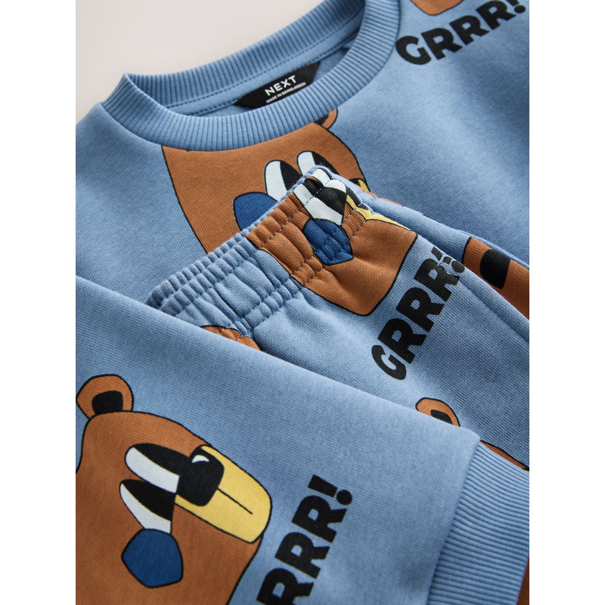 Ensemble jogging et haut imprimé allover bleu, NEXT