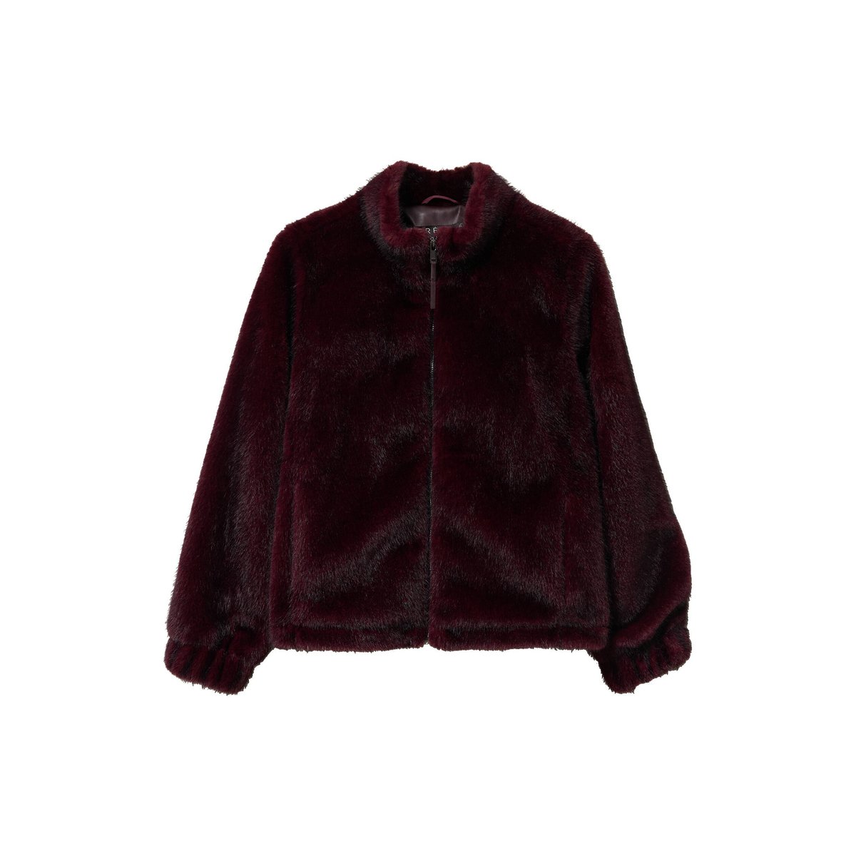 Manteau col montant doublé bordeaux, BREAL
