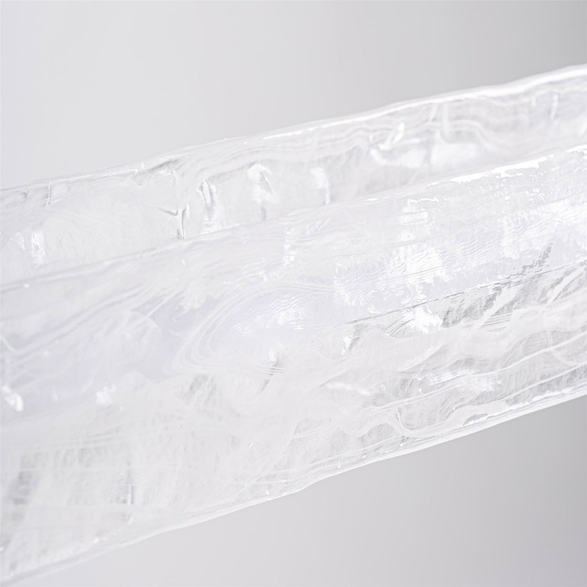 Lustre art déco en cristal pour salon blanc fumé cristal, RECOLLECTION