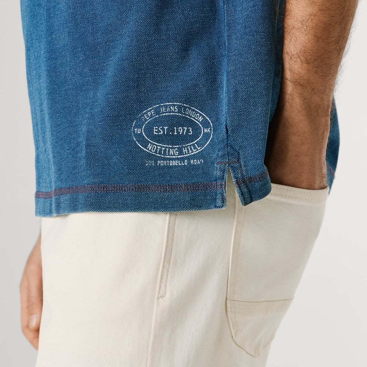 Polo Coupe Regular En Piqué bleu indigo, PEPE JEANS