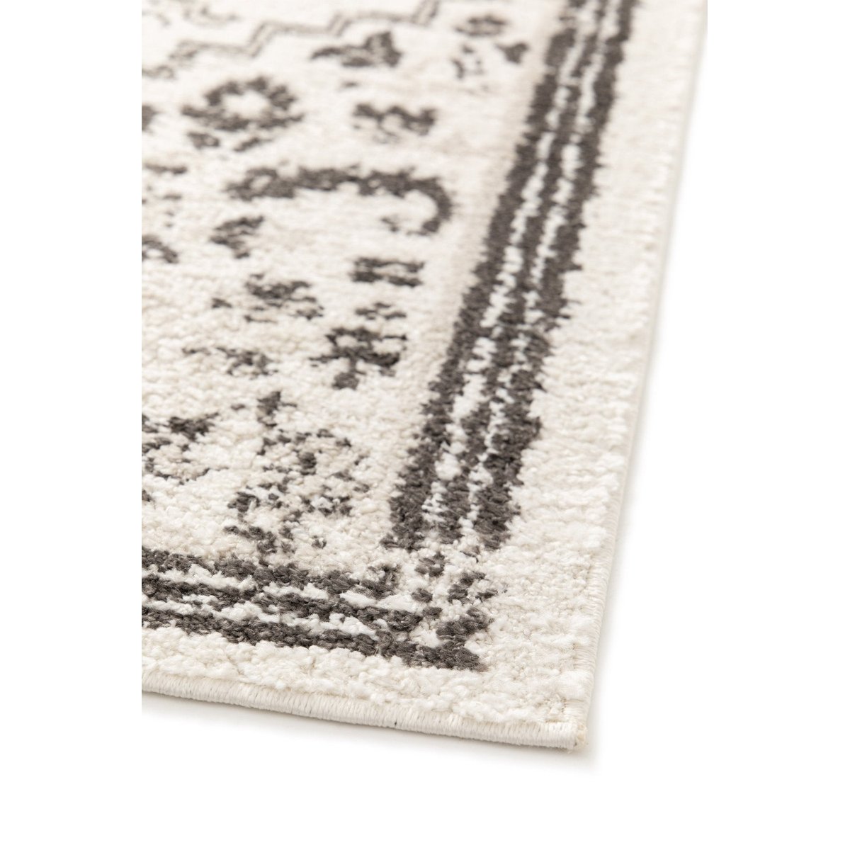 Tapis doux en relief haut-bas ESMA gris minéral, AFK LIVING