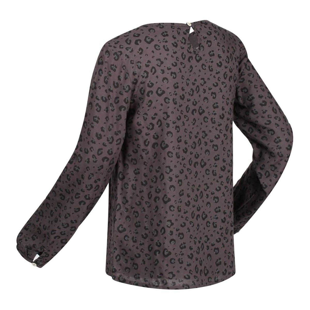 Blouse manches longues motif/style imprimé léopard HADRIA noir, REGATTA