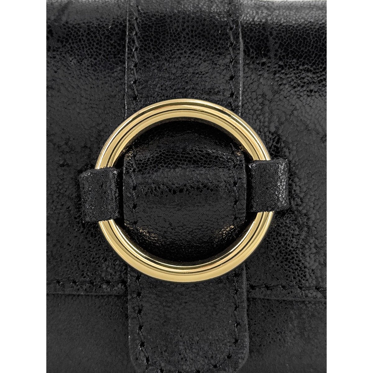 Micro sac en cuir brossé BERLINGOT noir, OH MY BAG