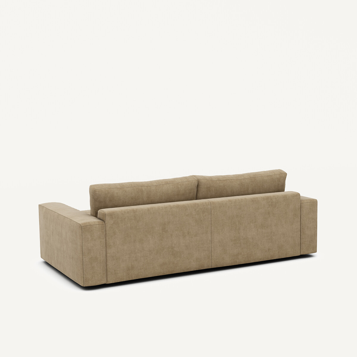 Canapé convertible en velours stonewashed, SKANDER gris shiitaké, AM.PM