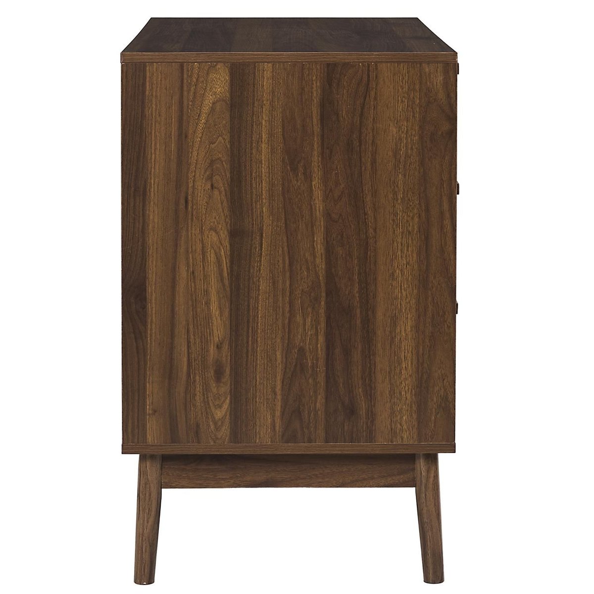 Commode 3 tiroirs effet bois foncé SAULK marron, THE HOME DECO FACTORY